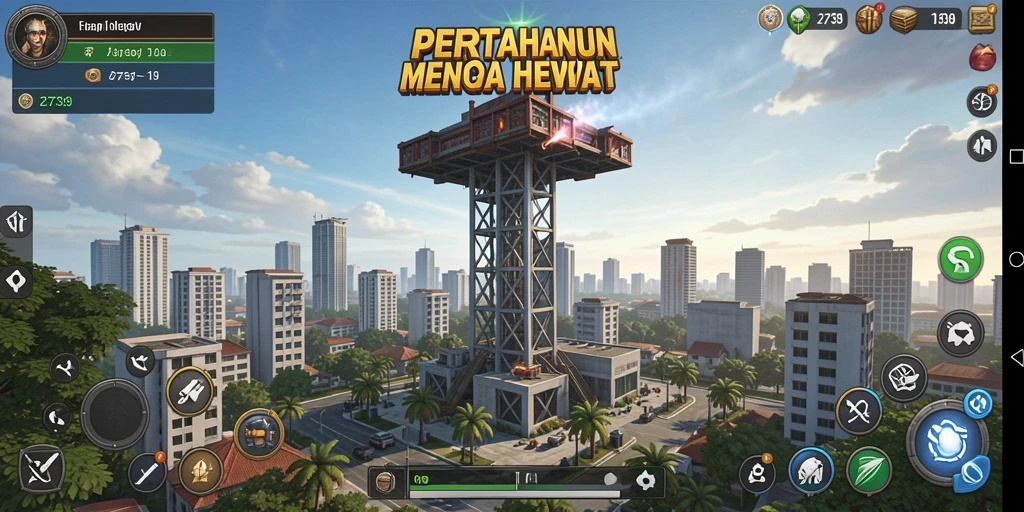 Gameplay menarik Tower Defense dengan berbagai menara strategis.