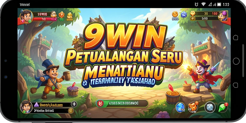 Screenshot gameplay 9WIN menampilkan karakter menjelajah dunia petualangan.
