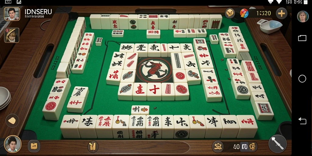 Tampilan screenshot IDNSERU menampilkan aksi permainan Mahjong yang seru.