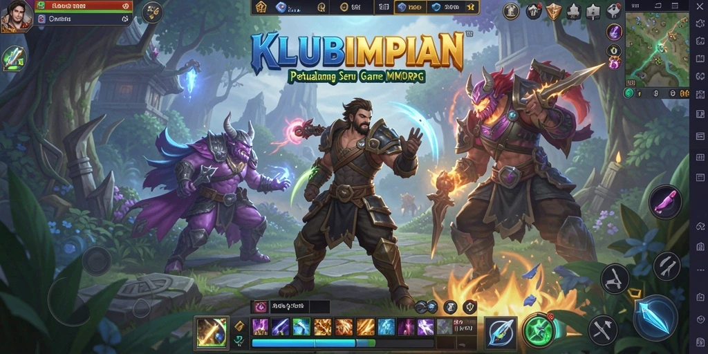 Menampilkan aksi gameplay seru KLUBIMPIAN dalam dunia MMORPG.