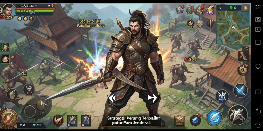 Tampilan menarik dari gameplay strategi dalam LOS303.