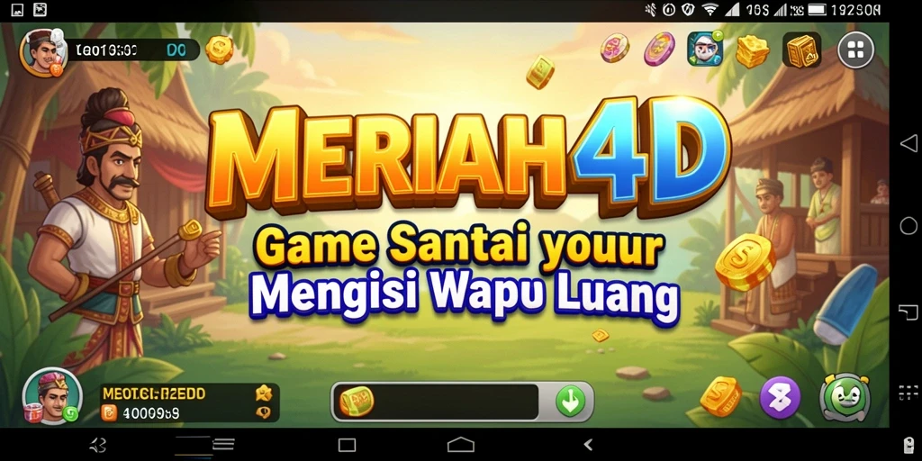 Tampilan gameplay <strong>MERIAH4D</strong> yang ceria dan mendebarkan.