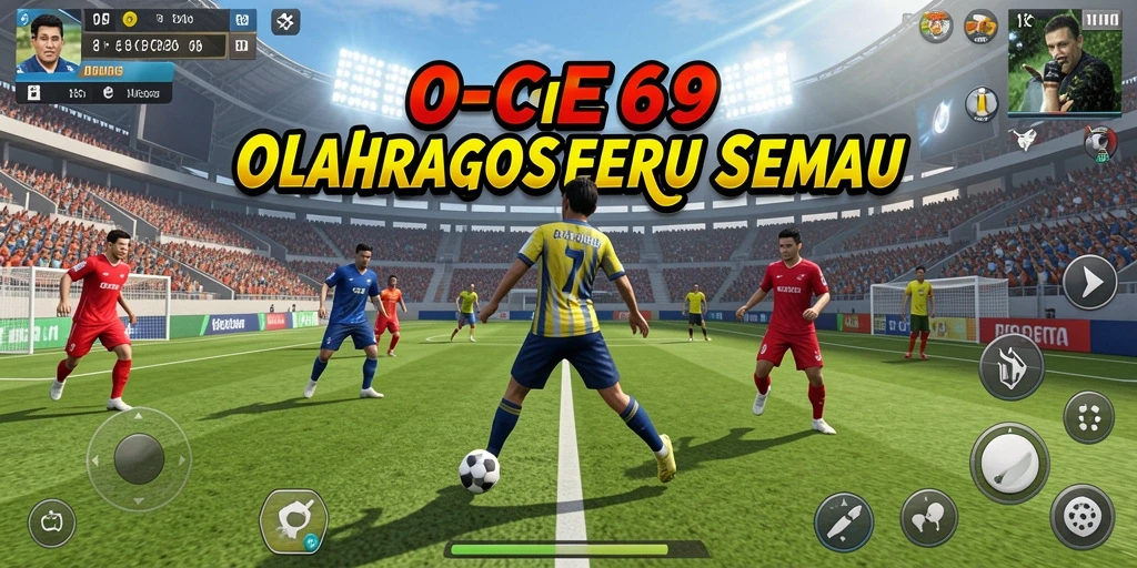 Gameplay OCE69 yang penuh aksi dan seru di arena olahraga.