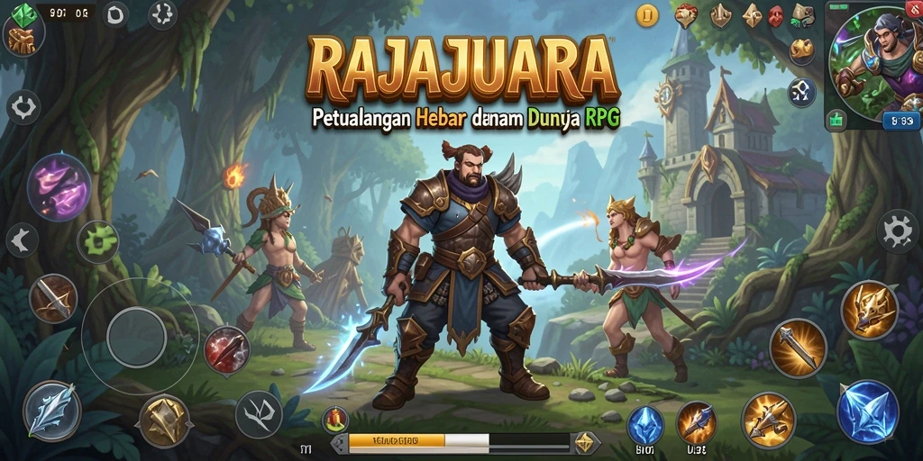 Screenshot gameplay RAJAJUARA menampilkan petualangan seru di dunia RPG.
