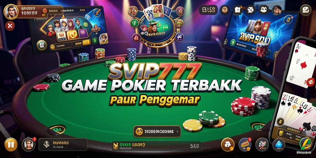 Screenshot gameplay SVIP777 yang penuh aksi dan keseruan Poker.