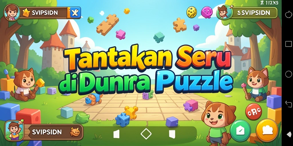 Tampilan gameplay SVIPSIDN yang penuh warna dan menantang.